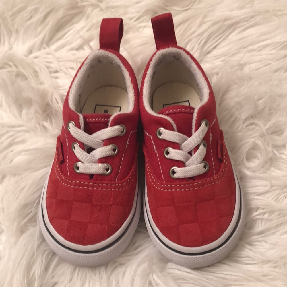 Red toddler vans.